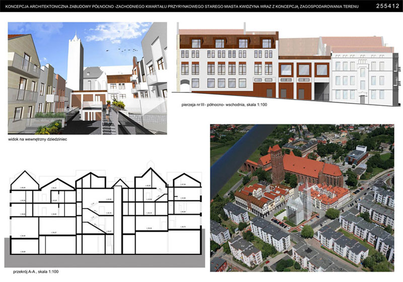 Projekt kwartału Starego Miasta Kwidzyna