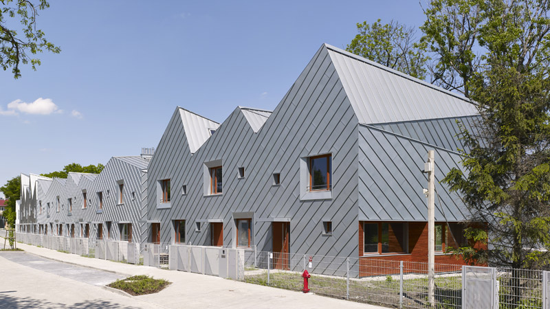 Osiedle domów mieszkalnych MIKMAK we Wrocławiu. Projekt: ArC2 Fabryka Projektowa