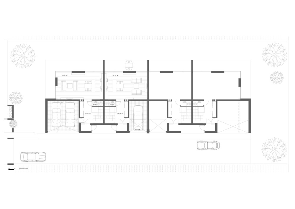 Dom na Czereśniowej 9 - Czterorodzinny budynek mieszkalny w Warszawie. Projekt: Paweł Lis Architekci