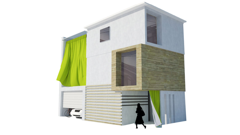 Curtain House. Projekt domu w Sakai, w Japonii. Autor: Karolina Szkapiak | SK Architekci