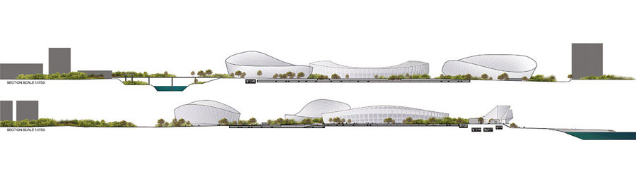 Konkurs na projekt przekształceń poolimpijskiej dzielnicy Jamsil Sports Complex w Seulu. Projekt: BXBstudio Bogusław Barnaś