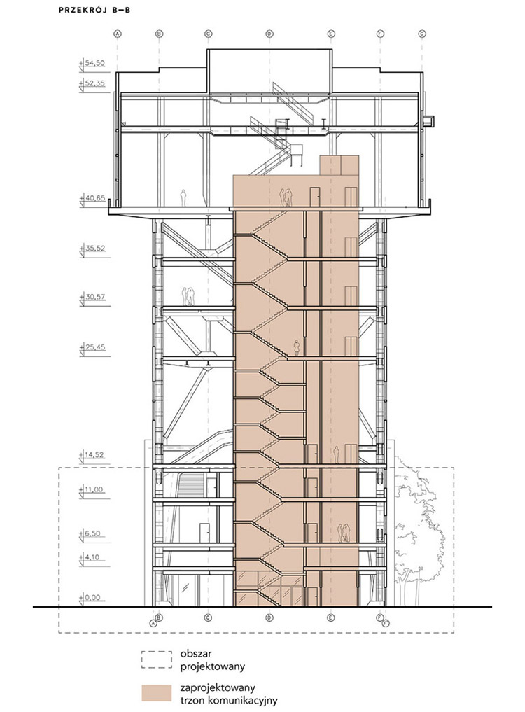Dyplomy Architektury: Adaptacja wieży Szybu Krystyna w Bytomiu. Projekt: Kinga Klietz