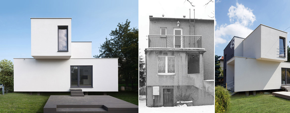 Dom Cube-2-box - przebudowa domu z lat 70. Projekt: Zalewski Architecture Group