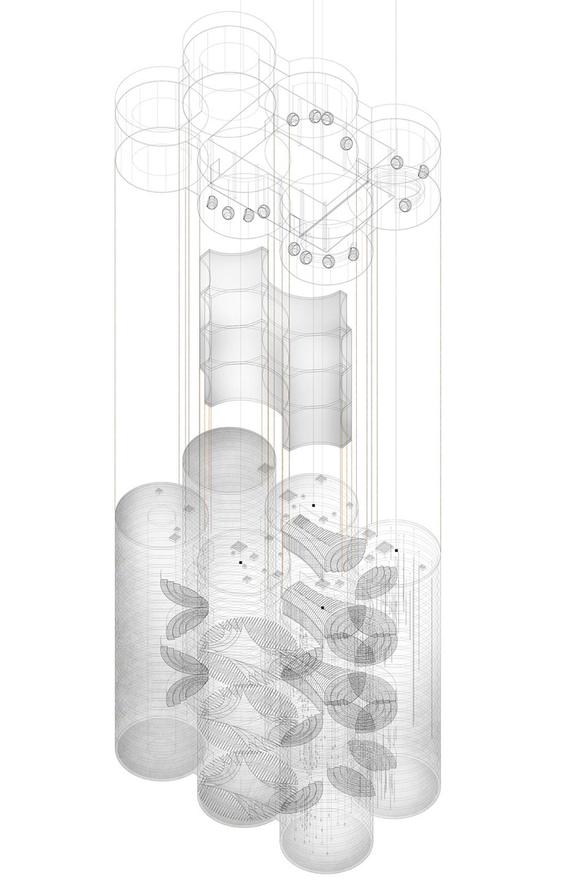 Dyplomy Architektury: Adaptacja żelbetowych silosów. Projekt: Emilia Kaczor