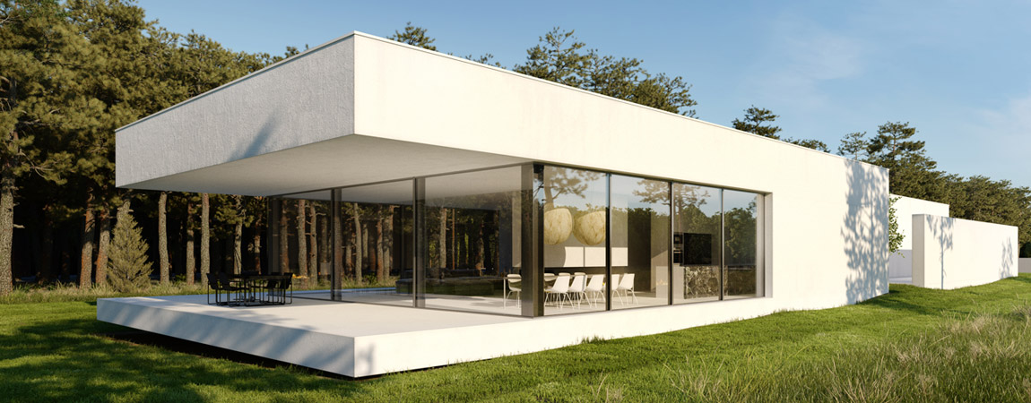 Minimalistyczny dom pod Warszawą projektu pracowni TAMIZO Architects