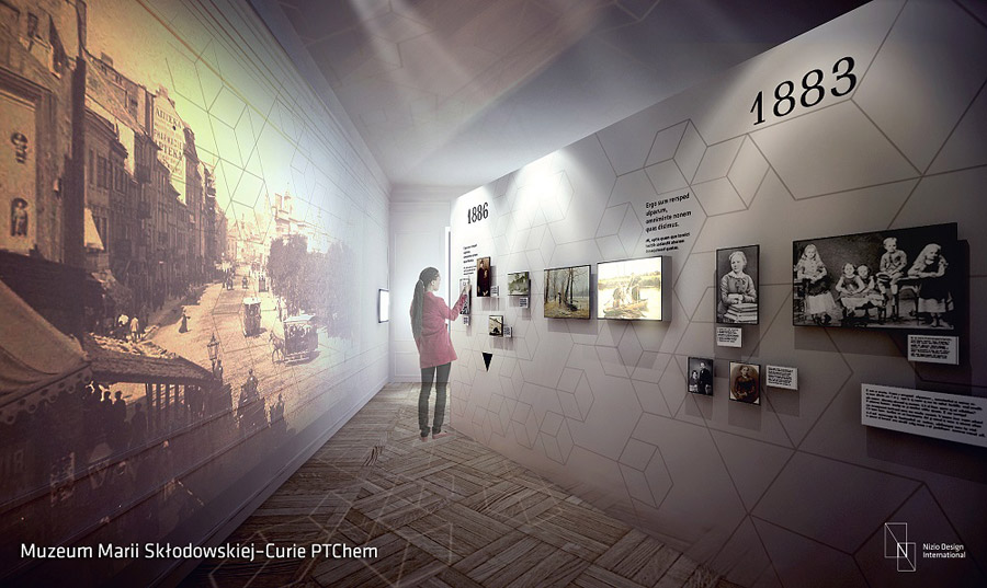 Muzeum Marii Skłodowskiej-Curie w Warszawie. Projekt: ekspozycji: Nizio Design International