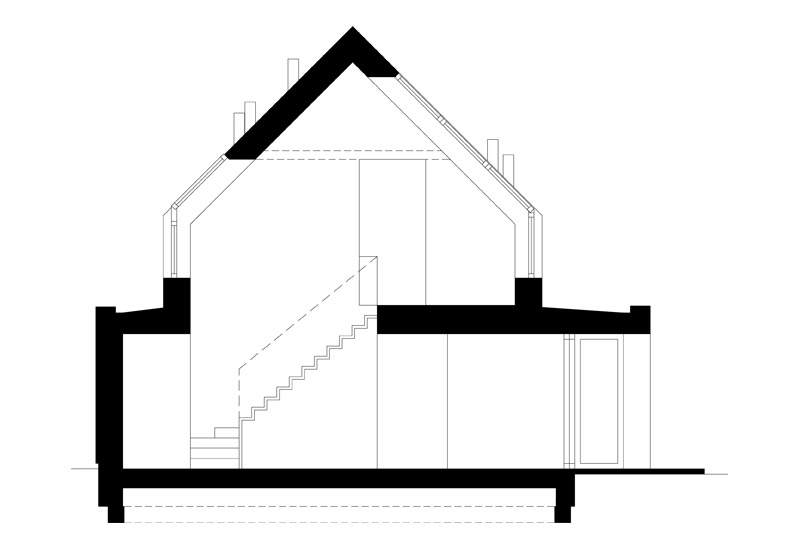 Mały dom z cegły w Kozłowie. Projekt: INOSTUDIO architekci