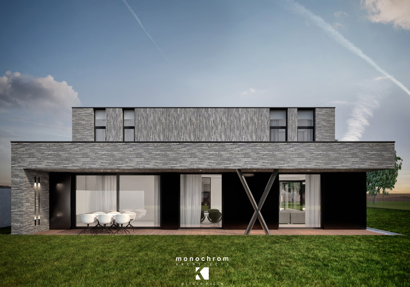 Dom B&B (Brick&Black), Wodzisław Śląski. Projekt: Monochrom Architects | Witold Kucza