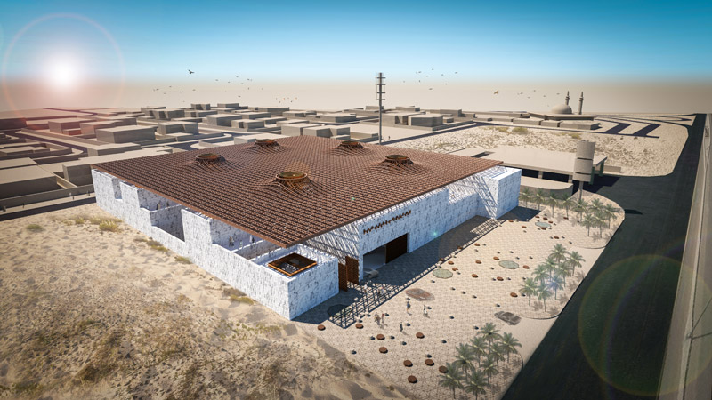 Barjeel Muzeum Arabskiej Sztuki Współczesnej w Sharjah. Projekt: AIDIA STUDIO | Rolando Rodriguez-Leal i Natalia Wrzask
