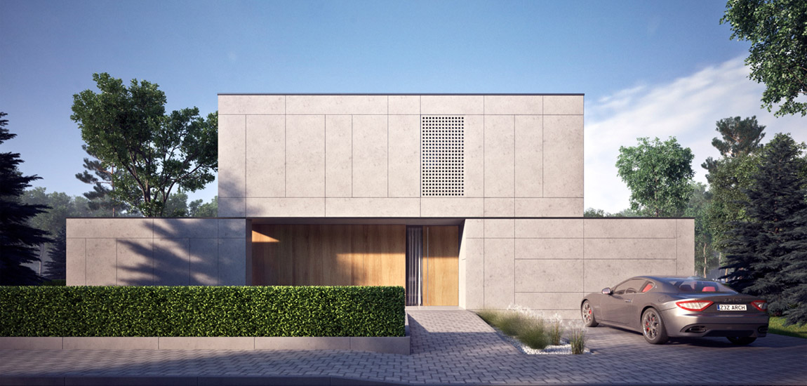 Minimalistyczny dom w Milanówku pracowni Z3Z Architekci