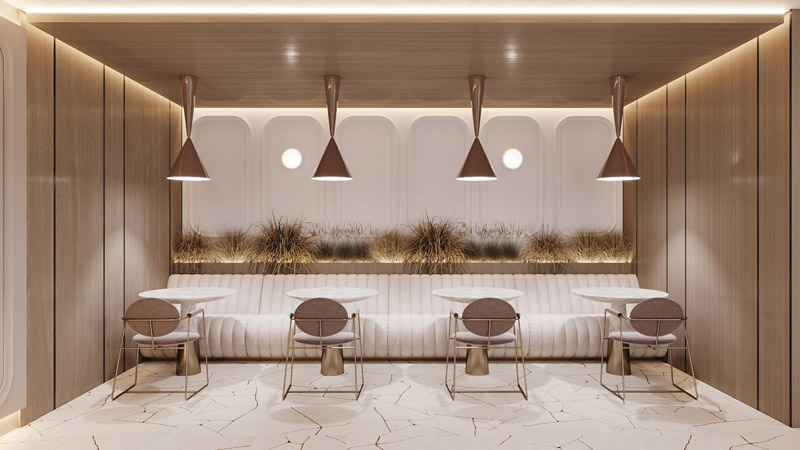 Kawiarnia w Paryżu. Projekt wnętrz: hilight.design