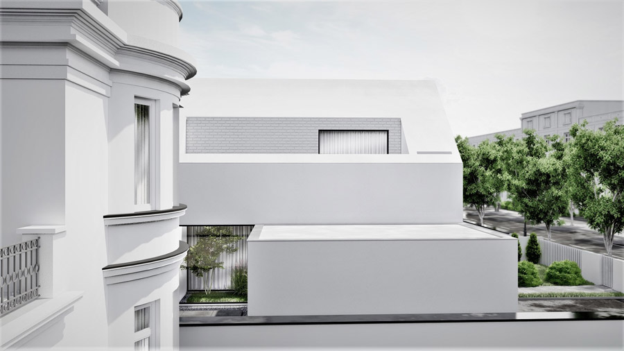 Biały dom w Warszawie. Projekt: CORE – Człowiek | Pasja | Architektura