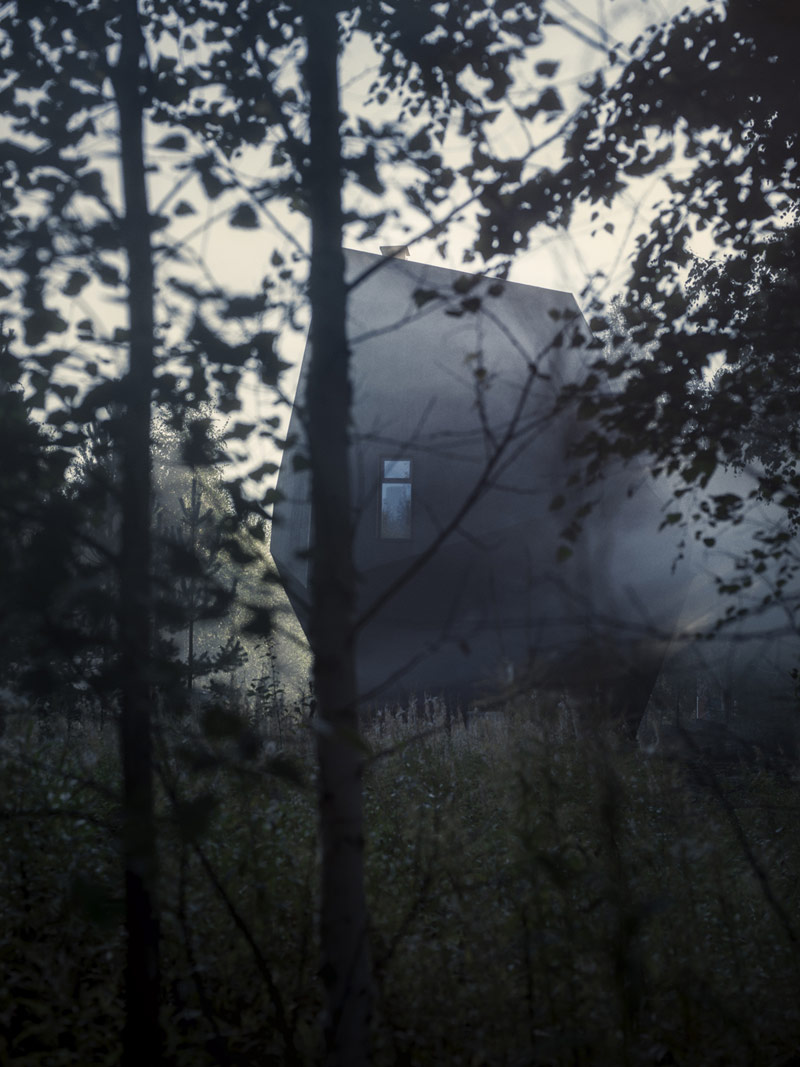 Dom meteoryt &#8211; mistyczna, ultranowoczesna bryła w środku lasu