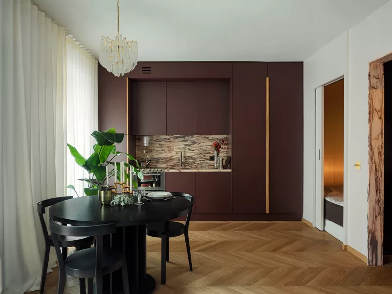 30-metrowa kawalerka inspirowane latami 70.