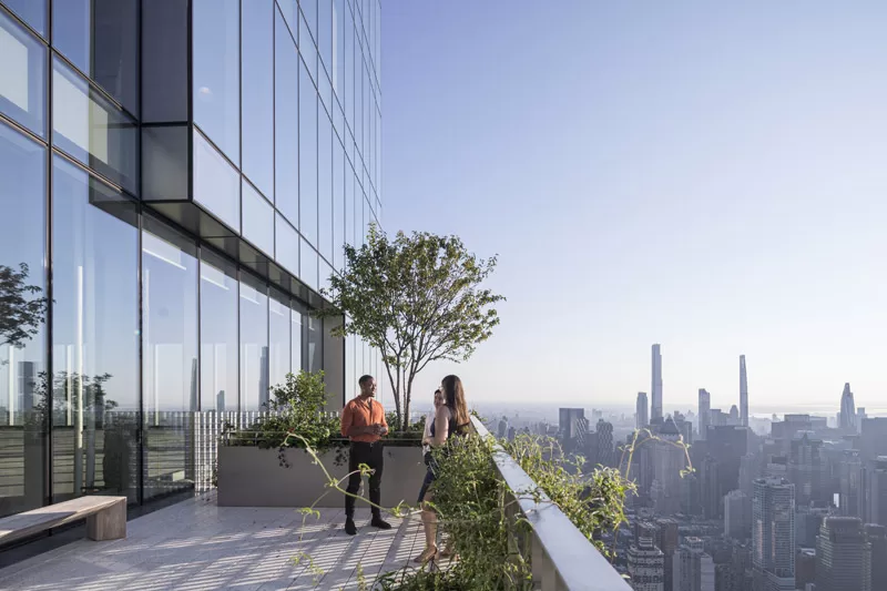 The Spiral. Nowatorski wieżowiec z zielonymi tarasami w panoramie Nowego Jorku.