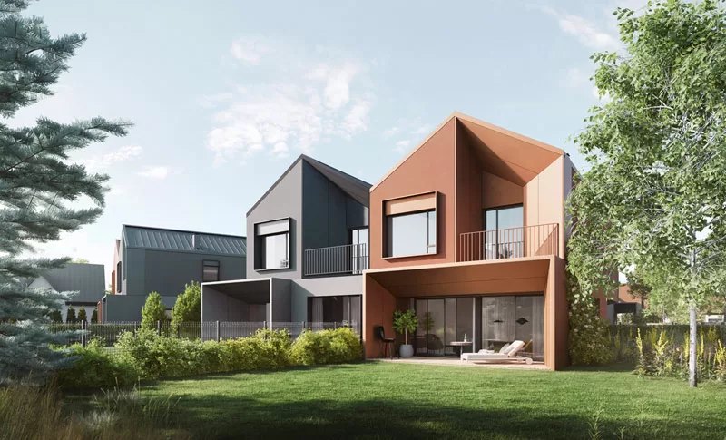 Osiedle dom&oacute;w we wsp&oacute;łczesnej stylistyce