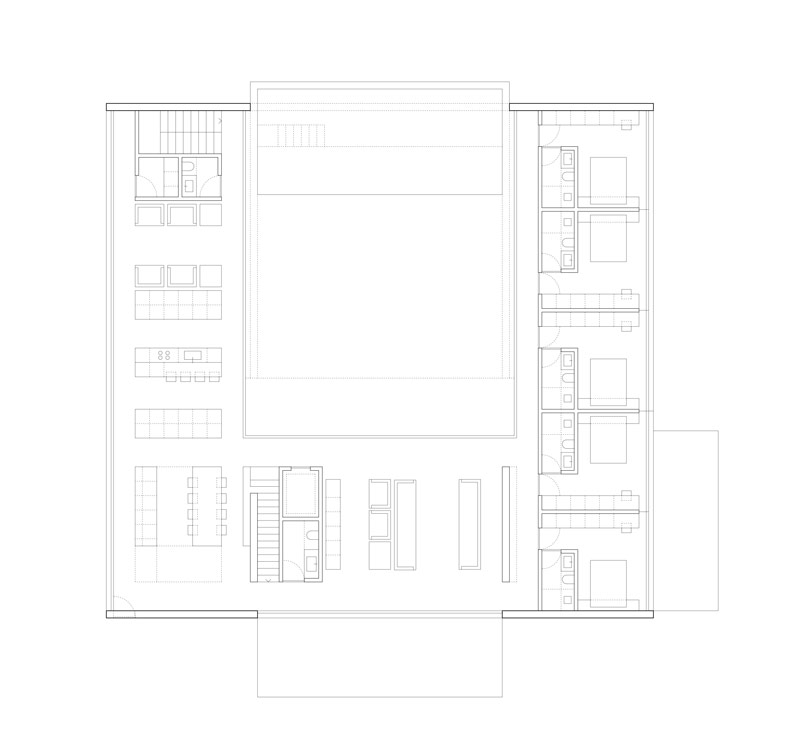 Minimalistyczna willa inspirowana starożytnym compluvium