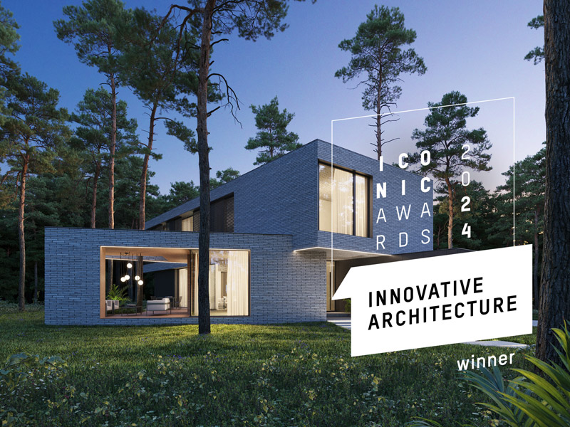 Projekt domu pod Warszawą z nagrodą ICONIC AWARDS: innovativ architecture