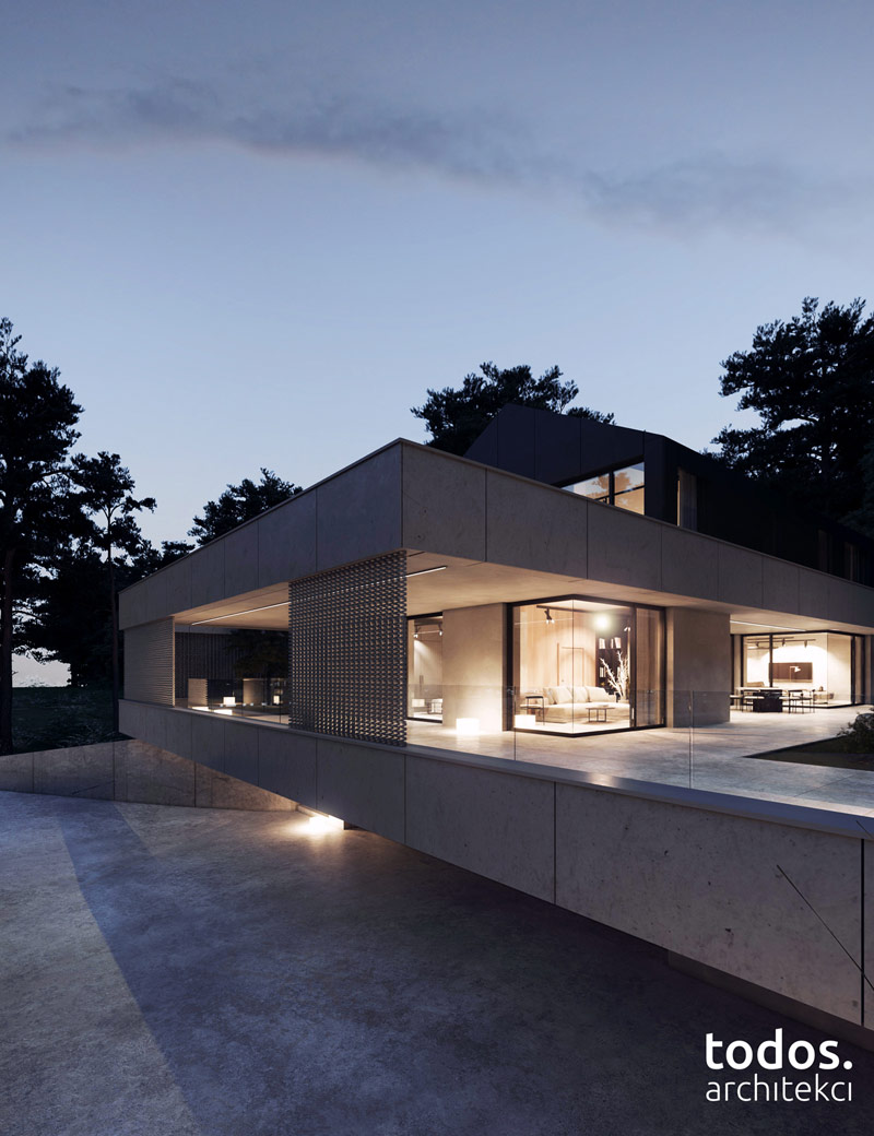 Elegancki minimalizm w otoczeniu natury