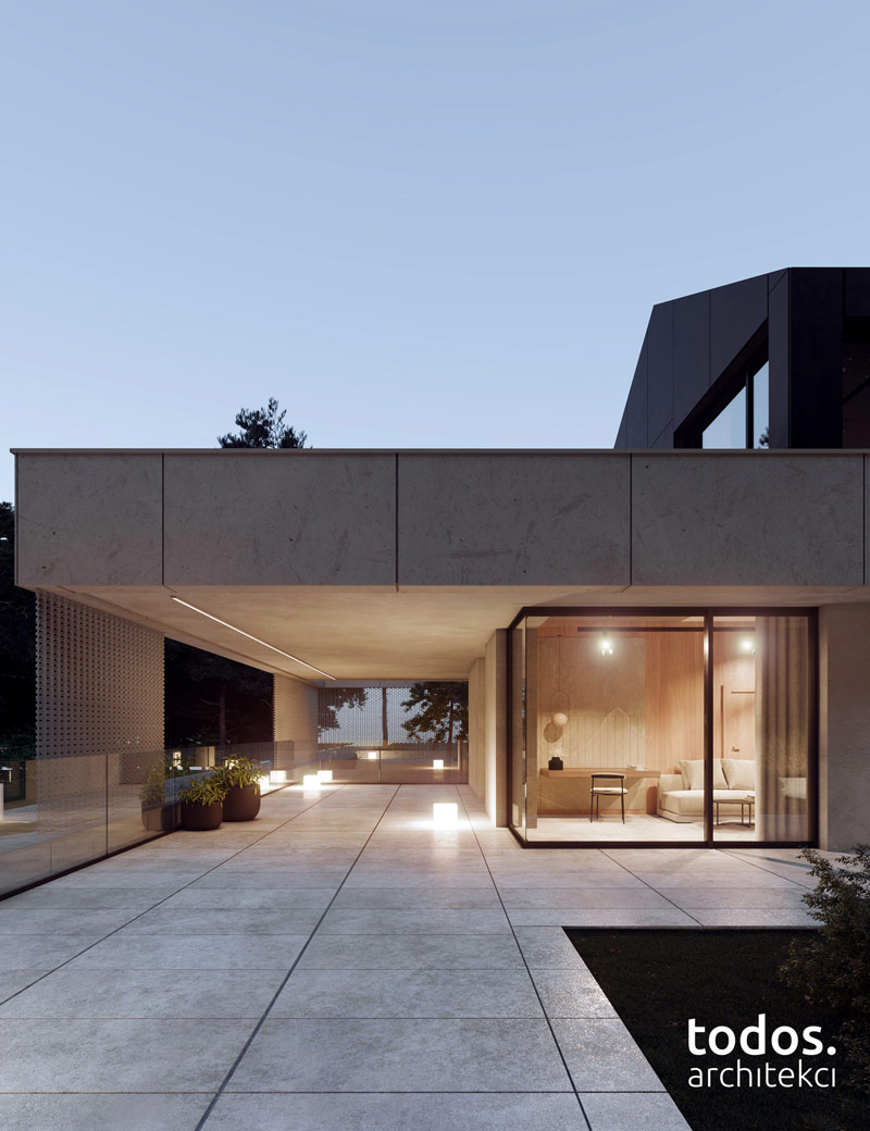 Elegancki minimalizm w otoczeniu natury