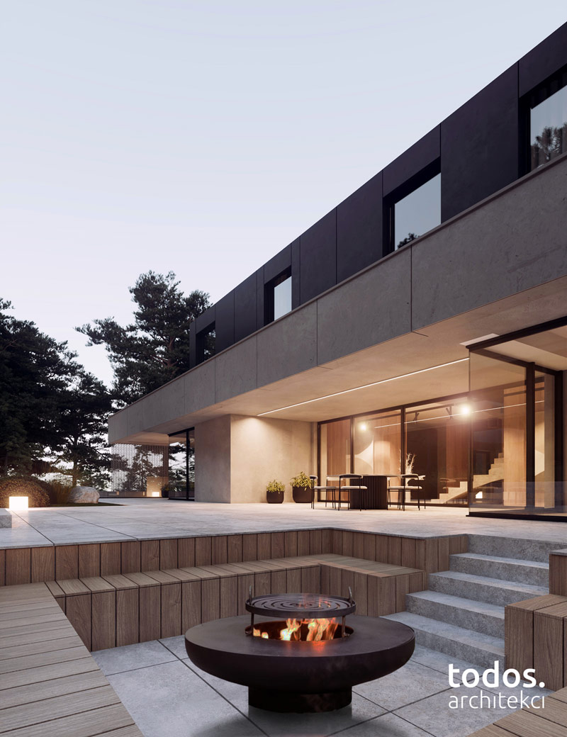 Elegancki minimalizm w otoczeniu natury