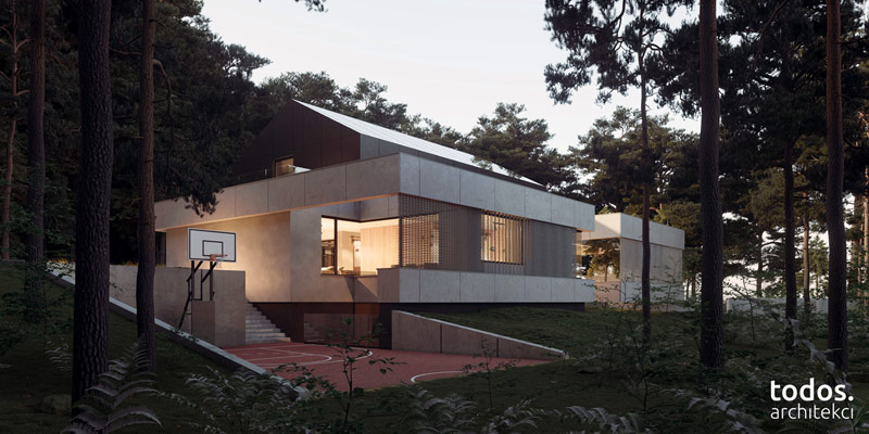 Elegancki minimalizm w otoczeniu natury