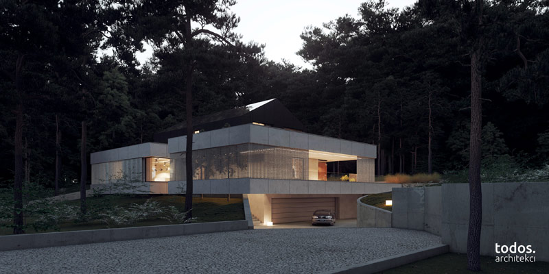 Elegancki minimalizm w otoczeniu natury