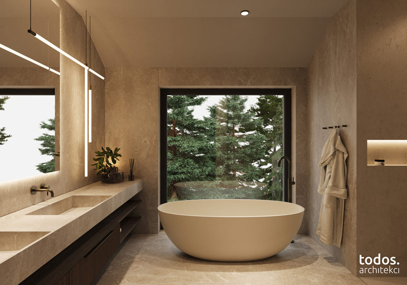 Elegancki minimalizm w otoczeniu natury