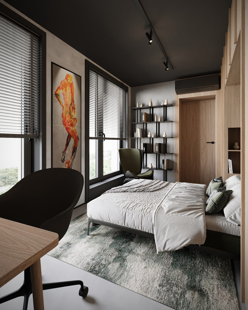 Eklektyczne wnętrze pełne kontrast&oacute;w