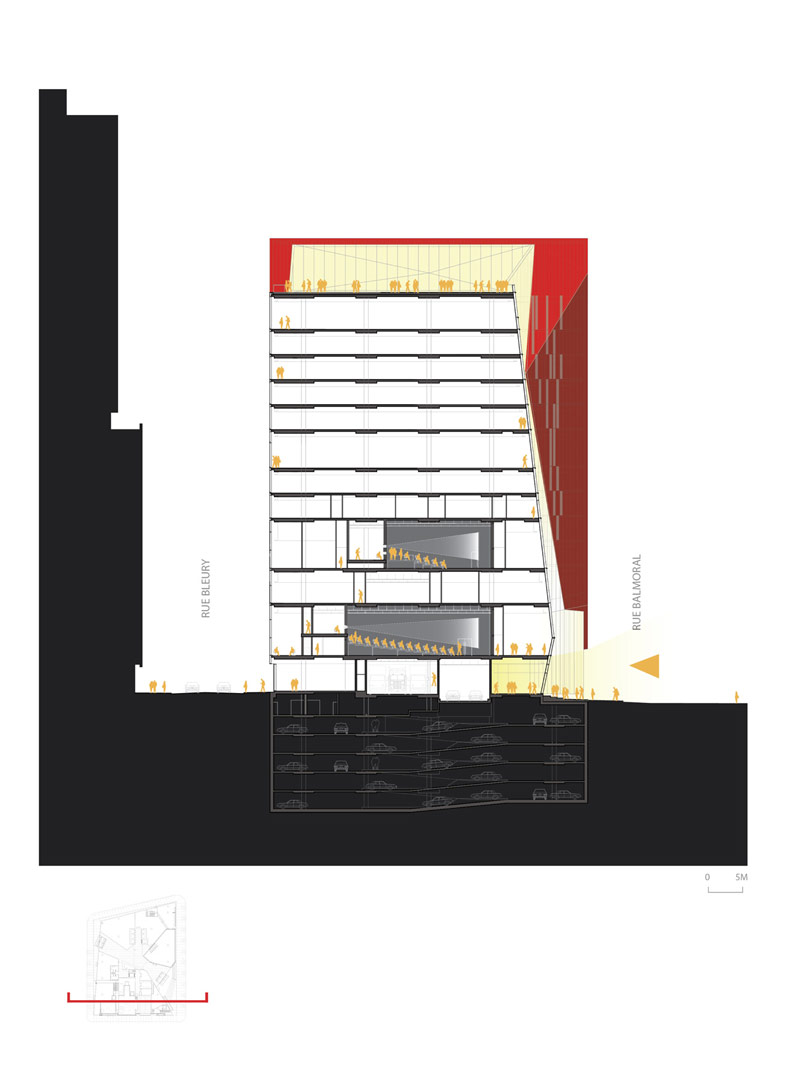 Architektoniczny symbol kreatywności w dzielnicy kulturalnej Montrealu
