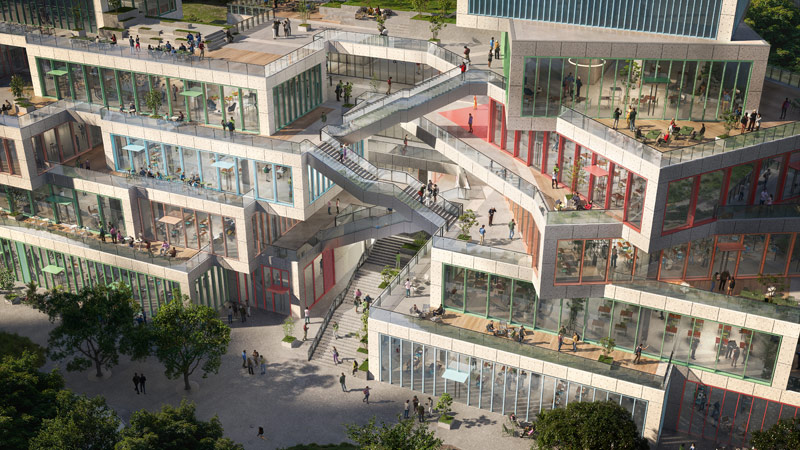 Nietypowe, otwarte centrum handlowe tuż nad wodą
