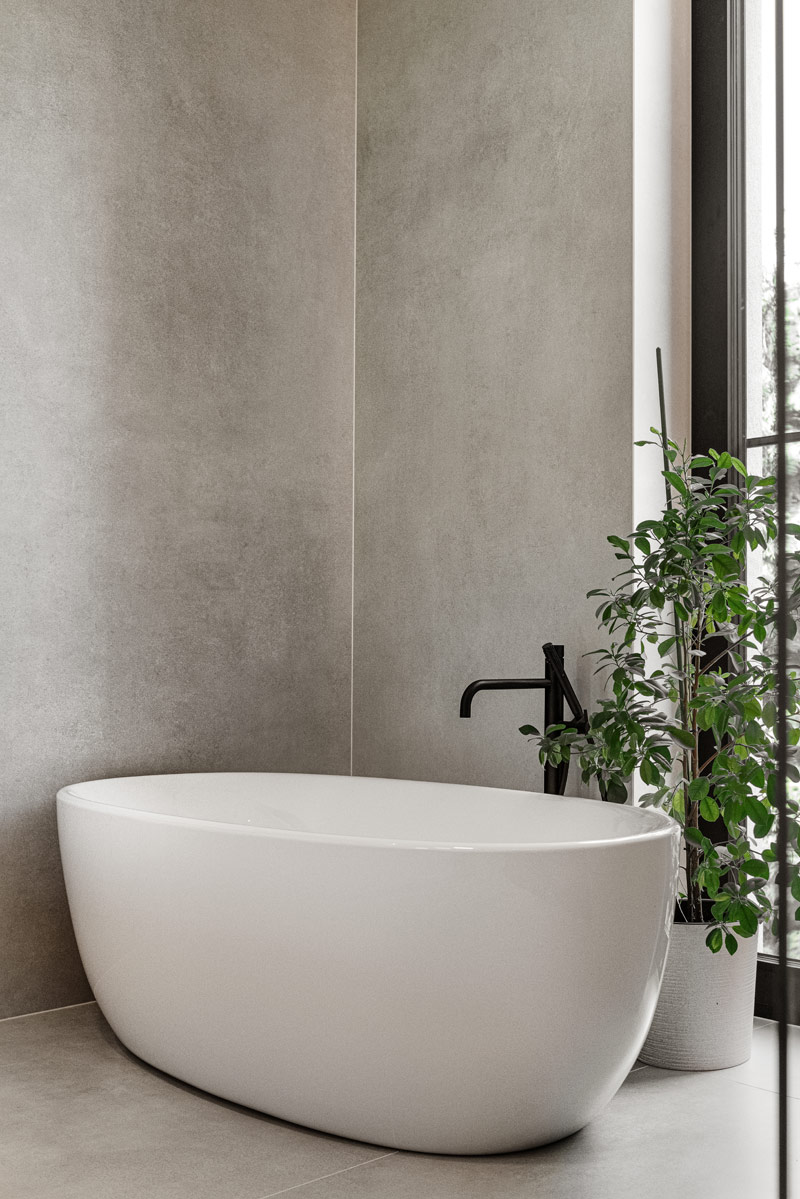 Proste i eleganckie wnętrze, kt&oacute;re wsp&oacute;łgra z naturalnym otoczeniem