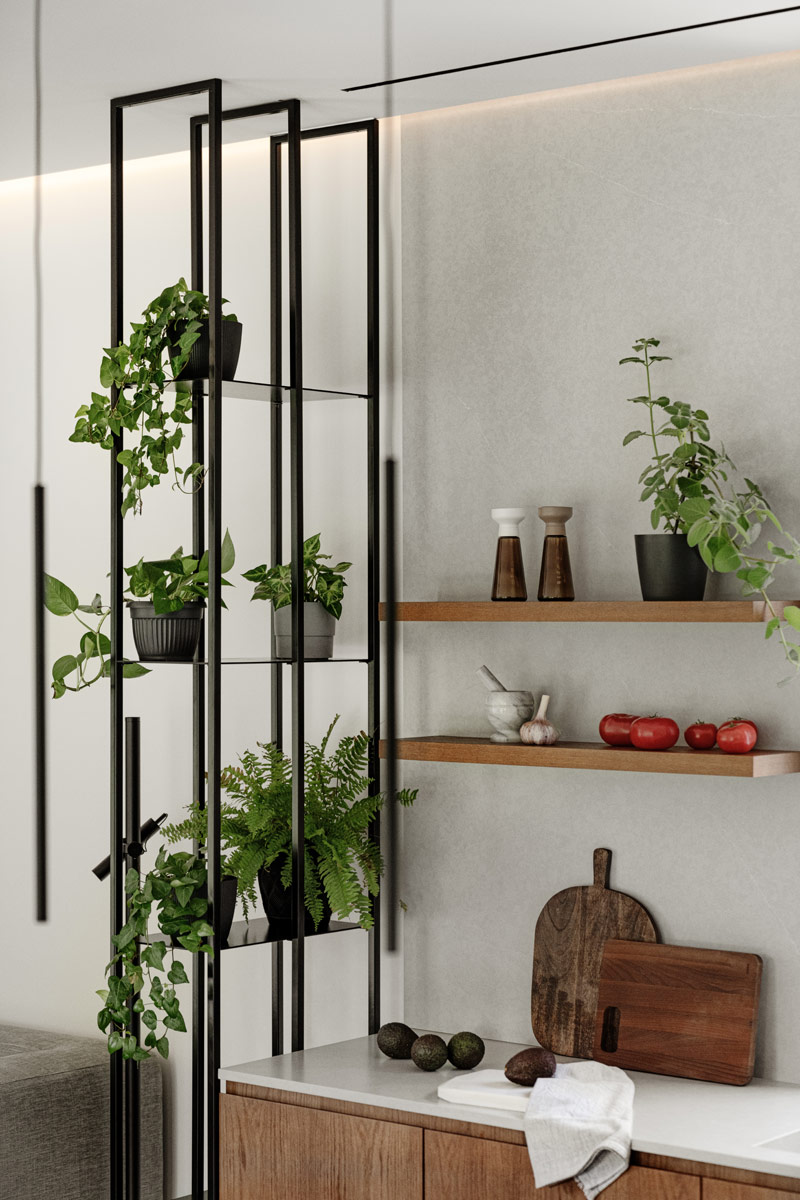 Proste i eleganckie wnętrze, kt&oacute;re wsp&oacute;łgra z naturalnym otoczeniem