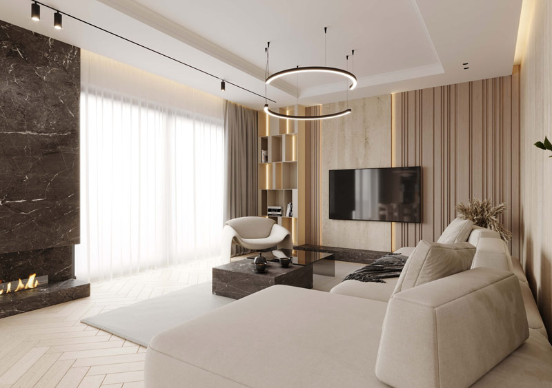 Stonowane kolory i naturalne materiały we wnętrzach domu