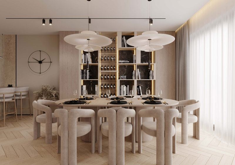 Stonowane kolory i naturalne materiały we wnętrzach domu