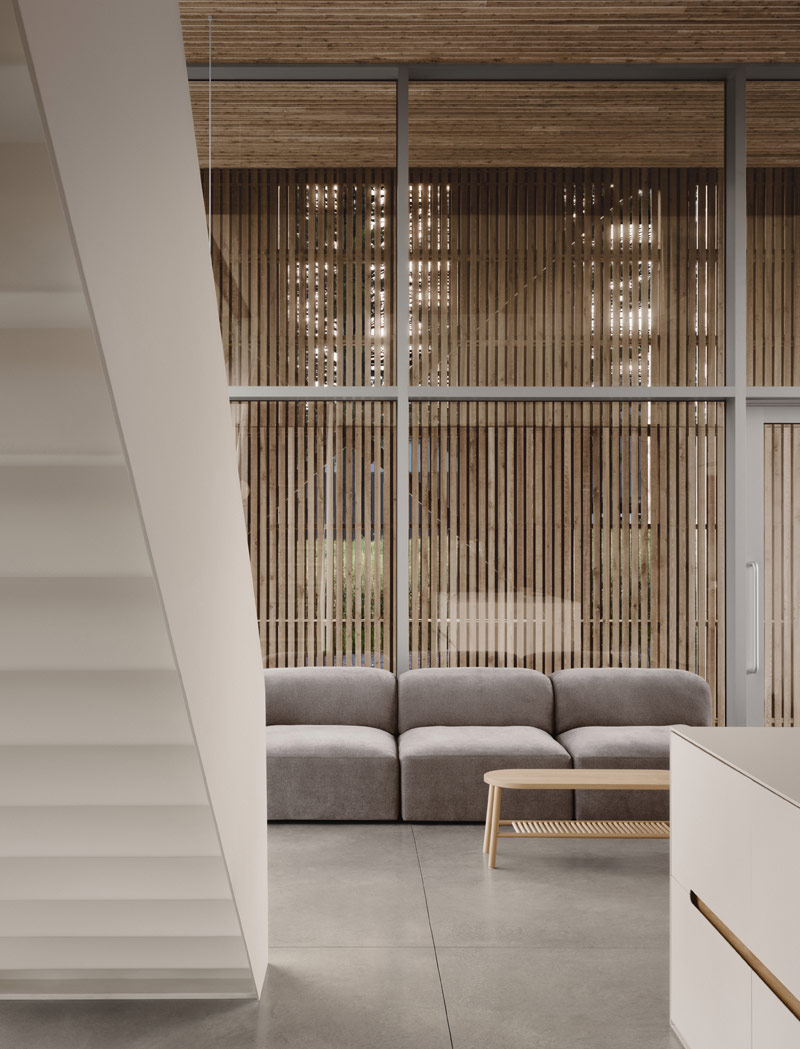 Minimalistyczny biurowiec inspirowany architekturą wiejską