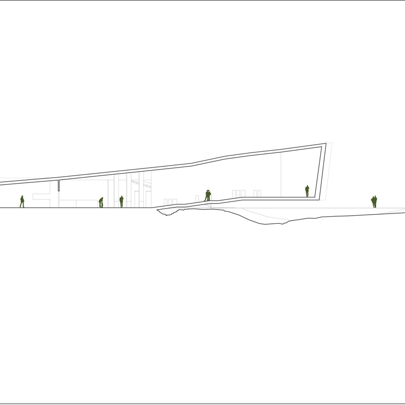Centrum dla Odwiedzających Park Narodowy z wulkanem i lodowcem w tle
