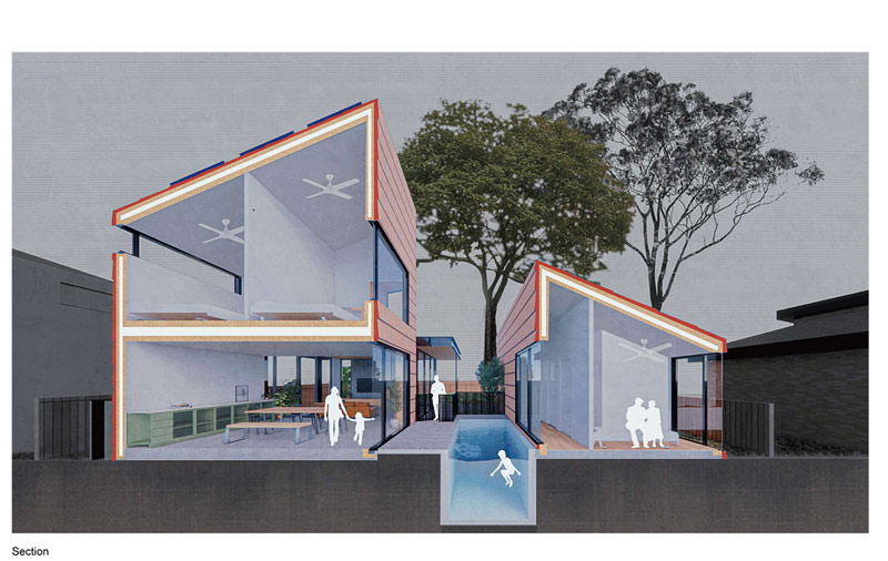 Międzypokoleniowy dom na obrzeżach Melbourne