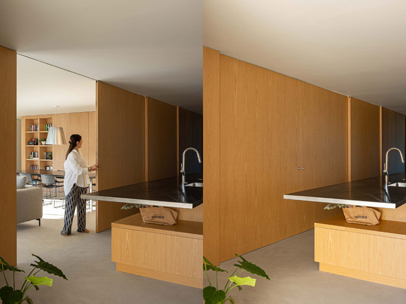 Betonowy dom z ciepłym i pomysłowym wnętrzem