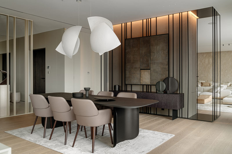 Kojąca harmonia barw we wnętrzach luksusowego apartamentu