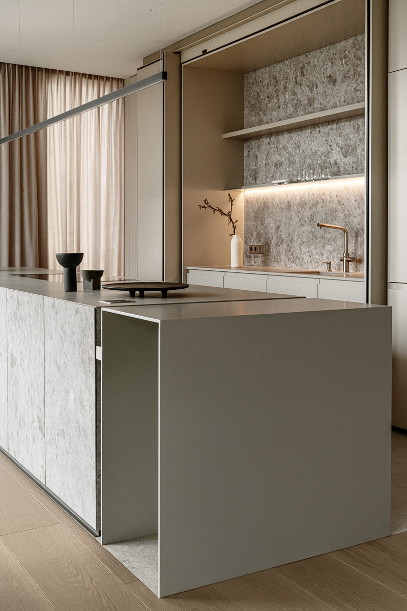 Kojąca harmonia barw we wnętrzach luksusowego apartamentu