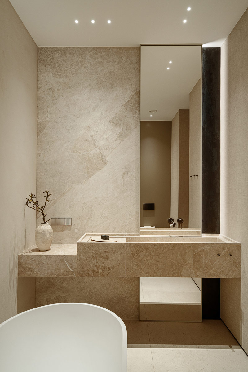 Kojąca harmonia barw we wnętrzach luksusowego apartamentu