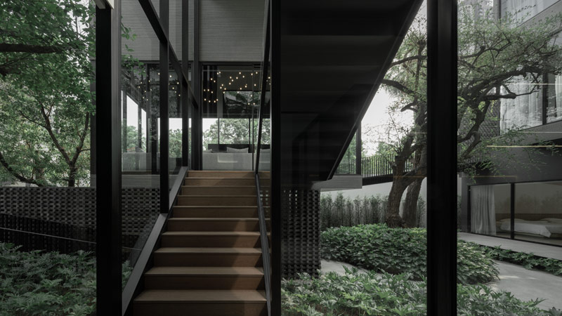 Oryginalny dom z torem biegowym oplatającym część mieszkalną