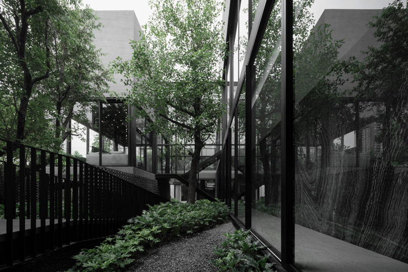 Oryginalny dom z torem biegowym oplatającym część mieszkalną