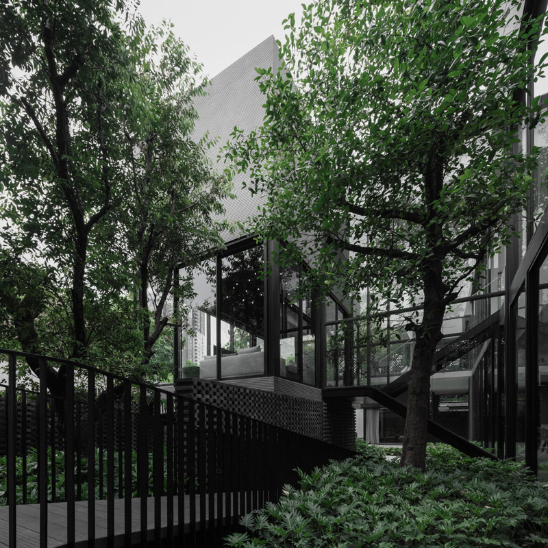 Oryginalny dom z torem biegowym oplatającym część mieszkalną