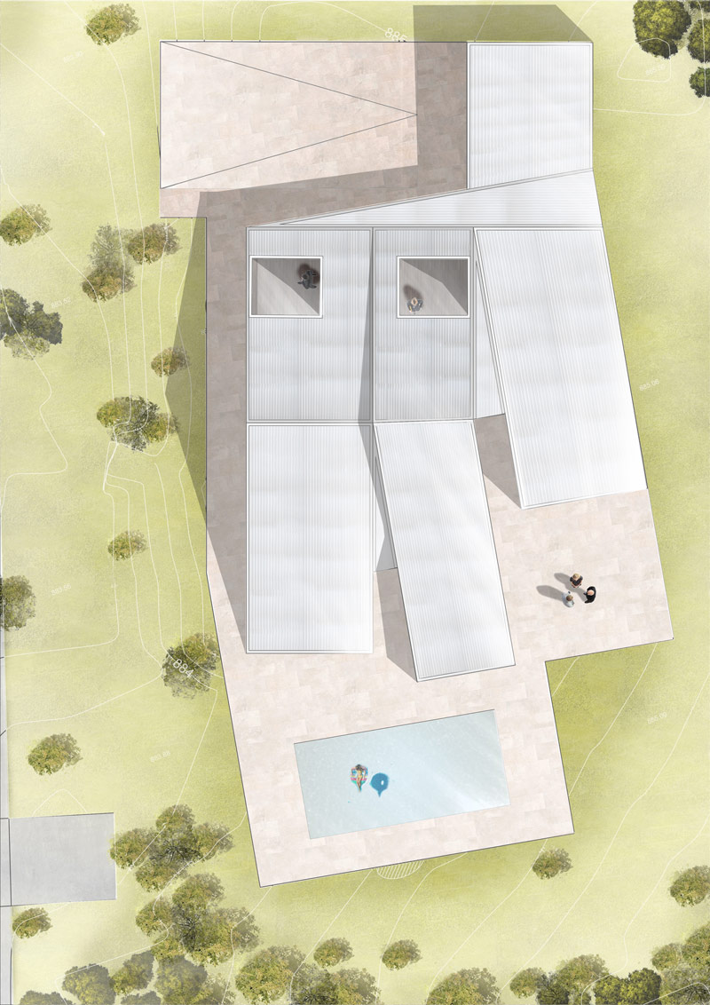 Nietypowa forma domu w Torrelodones