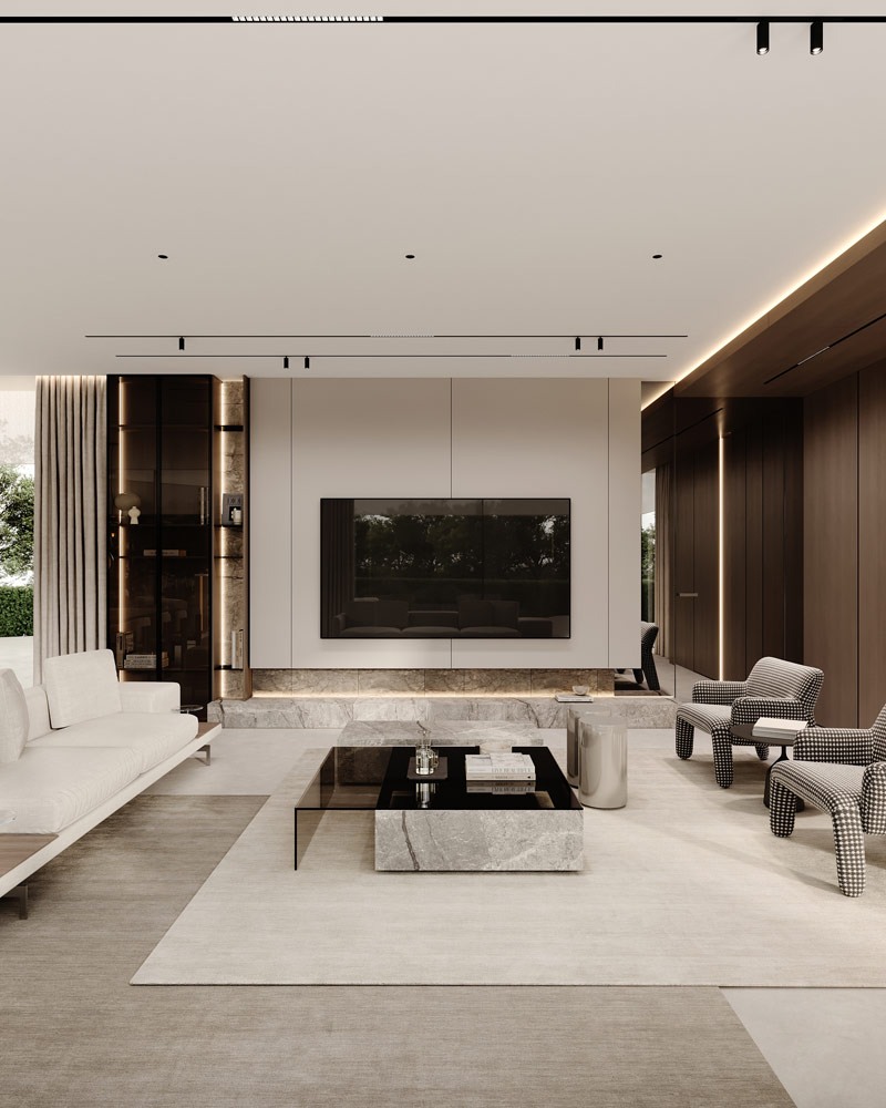 Harmonia i elegancja w luksusowych wnętrzach domu