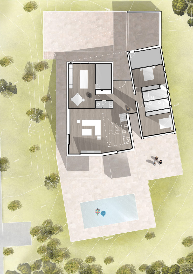 Nietypowa forma domu w Torrelodones