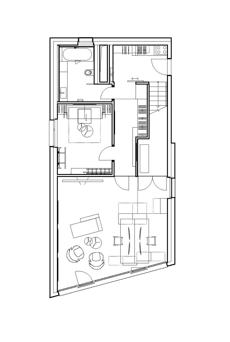 Beton, czerń i oryginalne rozwiązania w klimatycznych wnętrzach loftu