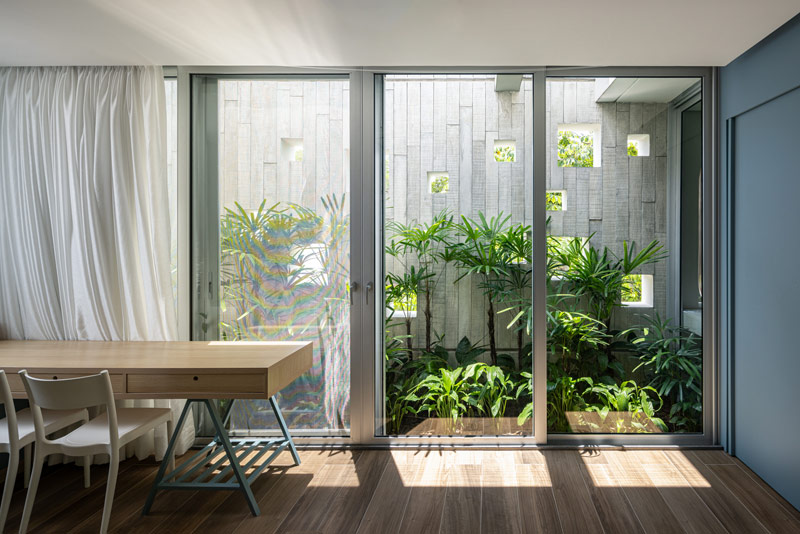 Minimalistyczny dom dla klienta wrażliwego na światło